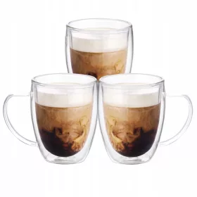 Wessper termo kozarci za Latte Cappuccino 350 ml 3 kosi