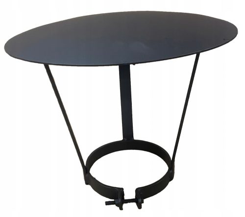 Dimniška kapa črna na ruro 150mm debela 2mm