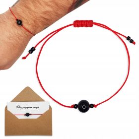    Moška zapestnica velika črna TURMALIN 8 mm gl. - naravni kamen