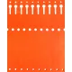  ETIKETE TYVEK 25,4 x 220 mm NAGUBLJENE ORANŽNE