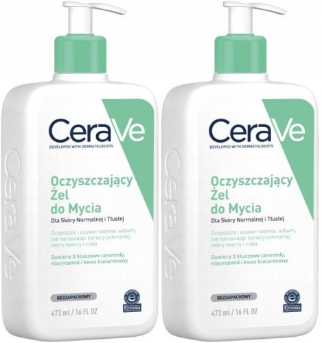 2x CERAVE Čistilni gel za umivanje 473ml