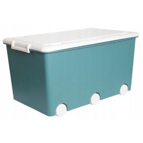   Posoda za igrače na kolesih Tega Baby, turkizna, dimenzije 57x36x29 cm