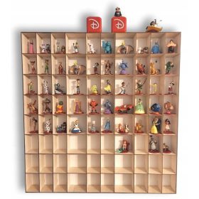 Polička za 80 zvočnih figur DeAgostini - vezan les