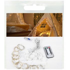 Svetlobna zavesa LED Savineo 300 cm prozorna