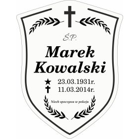 Tablica za grob križ dimenzij 26x20 cm