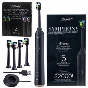   VITAMMY Črna Simfonija Sonic Black sonična električna zobna ščetka