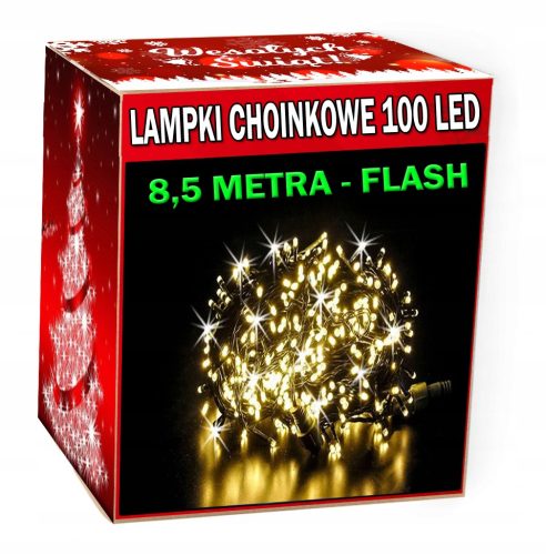 LUČKE ZA ZUNANJO BOŽIČNO JELKO 100LED BLISKAVICA 8,5 METROV