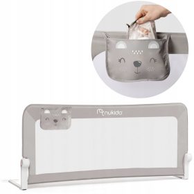   Zaščitna prevleka za posteljo Nukido, siva 150 x 35 x 66 cm