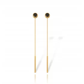  Odlični zlati obročasti uhani z navojem (585).