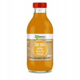 EkaMedica Sadni sok z jabolkom, acerolo in mango 300 ml