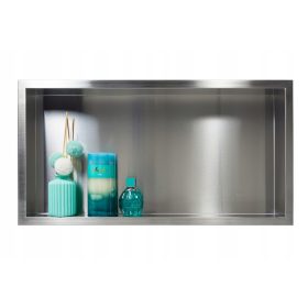   Vgradna polica za okrevanje Balneo Wall-Box One Inox 60x30x10 cm srebrna