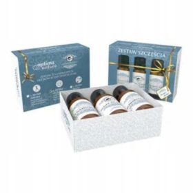   Optimized name: Optima Natura Set za Srečo z Eteričnimi Olji 3x10 ml

Optimized description: 
Optima Natura Set za Srečo je zbirka treh naravnih eteričnih olj za aromaterapijo, ki prinašajo občutek to