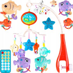   KARUSELJ ZA OTROŠKO POSTELJICO S PROJEKTORJEM IN DALJINSKIM UPRAVLJANJEM