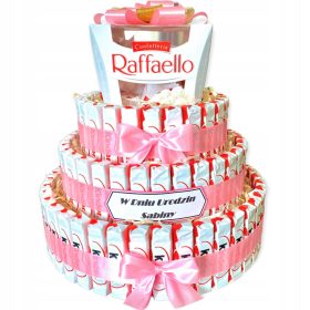  3 nadstropna torta s čokolado Kinder in Raffaello + Ime