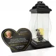 Velika XXL SVEČA + LED vložek + personalizirana podstavka za grob babice ali dedka