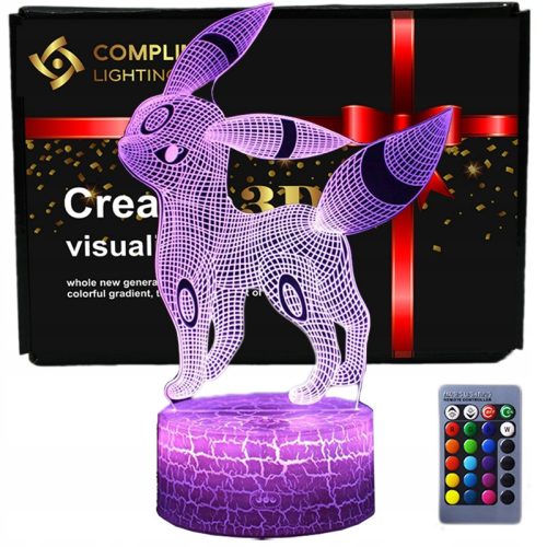Evee Pokemon 3D LED nočna svetilka