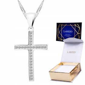 Srebrna verižica z 925 srebra s križem