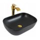 Pravokotni umivalnik Estiva ALIA Black Matt 44,5 cm