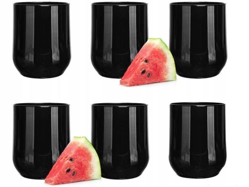 Glasmark črni kozarci za pijačo 300 ml - komplet 6 kozarcev