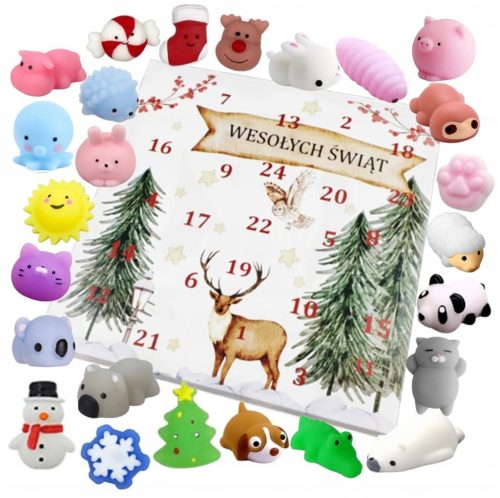PRIJATELJSKI ADVENTNI KALENDAR Z MOCHI GNIOTKI IGRAČAMI