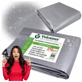   Vulkanska Planinska Prevleka PREMIUM 8x10 m, srebrno-rjava – Zaščita za Vse Vremenske Pogoje