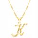  Ogrlica iz zlata 925 Črka Črka K