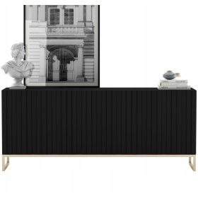 Komoda Glamour RTV ELPIS 168 x 36,5 x 72 cm mat črna