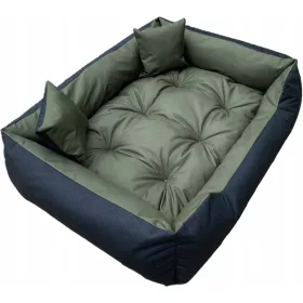    WBM Šivalna ograja za pse, črna, odtenki zelene, 100 cm x 75 cm