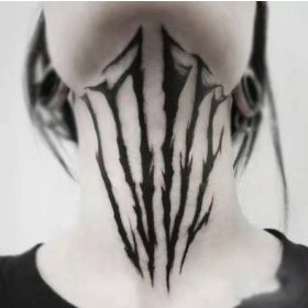   ZAČASNA TETOVAŽA S PRALNO KREMPLJČKI ZA OBLAČENJE NA VRATU