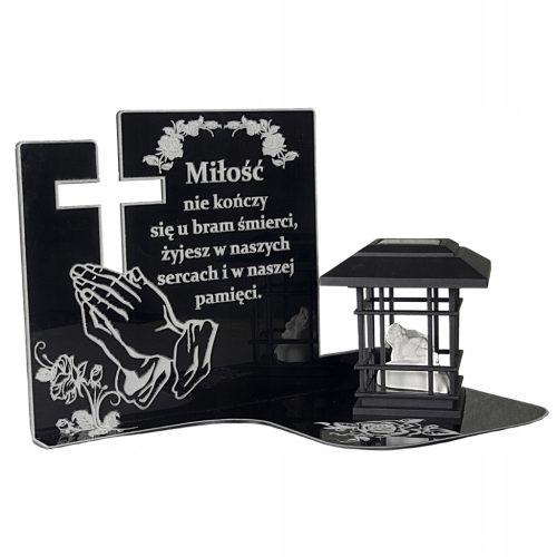 Podstavka za sončne angele iz akrilnega stekla z LED svečo do 75 ur