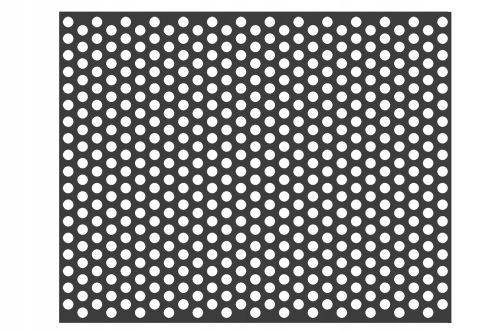 Blacha perforowana SUROWA OCZKO 5 mm PRZERWA 3 mm 1000 x 2000 mm Rv 5-8