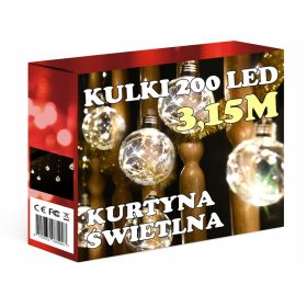 LED KROGLICE Z LEDENICAMI ZA BOŽIČNO JELKO