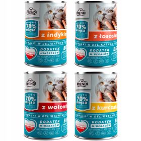   Frendi Visoko Kvalitetna Mokra Mačja Hrana v Konzervi Piščanec 10 x 400 g