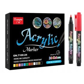 Markerji za slikanje AKRILNI, komplet 24 kosov
