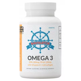   Omega 3 Prehransko Dopolnilo Navigator - EPA 180 mg, DHA 120 mg, 120 kapsul