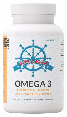 Omega 3 Prehransko Dopolnilo Navigator - EPA 180 mg, DHA 120 mg, 120 kapsul