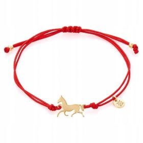 Zlata zapestnica iz vrvice s konjički ANIA KRUK