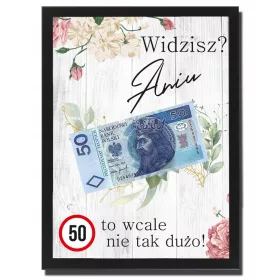 Zabaven personaliziran plakat za 50. rojstni dan