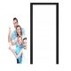 Kompletni okvir vrat Fixed Windoor 90 - 90 mm v beli, temni leseni, svetli leseni in sivi barvi
