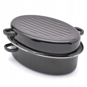 Garnek za peko z emajliranim dnom in žarom 5,5 l