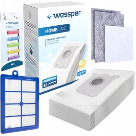   Slovenian Name: Komplet vrečk za sesalnik Wessper Homeline za Elektrolux Philips + Hepa filter + Dišava 12 kosov

SEO-Optimized Description:
ZESTAW 12 SZTUK WORKÓW DO ODKURZACZA ELECTROLUX PHILIPS + 3