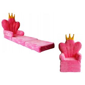   Zložljiv fotelj za otroke, Roza Pufa XXL za udobno počivanje in igro