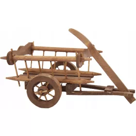   Leseni voziček za jaslice dolžine 15 cm - Dodatek za figure 8-11 cm