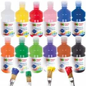 HAPPY COLOR Tempera Farbe za plakate 12 barv x 0,5l
