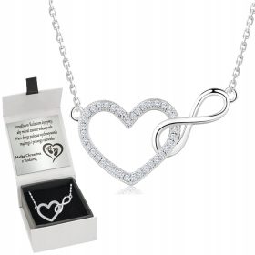  VERIGICA SREBRNA SRČKI, NESKONČNOST, GRAVIRANA