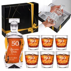   Luksuzni set za obletnico poroke - Karafa in kozarci za viski