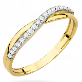 ZLATI PRSTAN Z CYRKONIJI 333, velikost 11