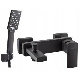   Optimized Name: Valvex V Črna Enoročna Stenska Armatura za Kad s Tušem

Optimized Description: Armatura Valvex V Black je visokokakovostna armatura za kad, izdelana iz mosirja v črni mat barvi. Ta čud