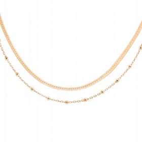  Dvojna kača ogrlica z verižico ANIA KRUK