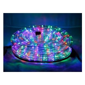   Svetleča cev z zunanjimi lučmi LED, 10 m, barvna s programatorjem, 8 funkcij